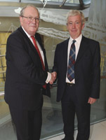 Sir Duncan Rice with Professor Sir Timothy O'Shea