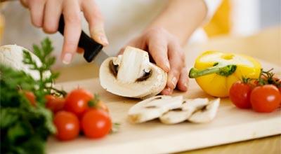 Chopped vegetables