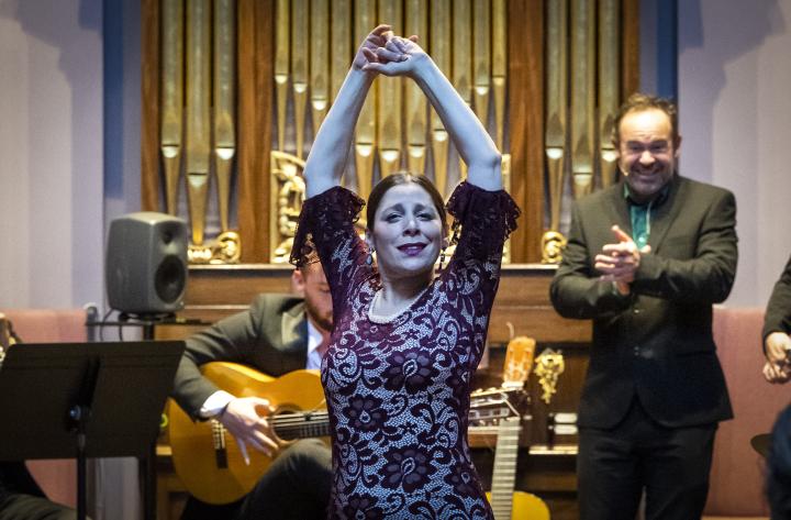 A flamenco dancer performs