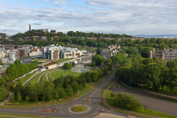 The view of Holyrood from Arthur's Seat
