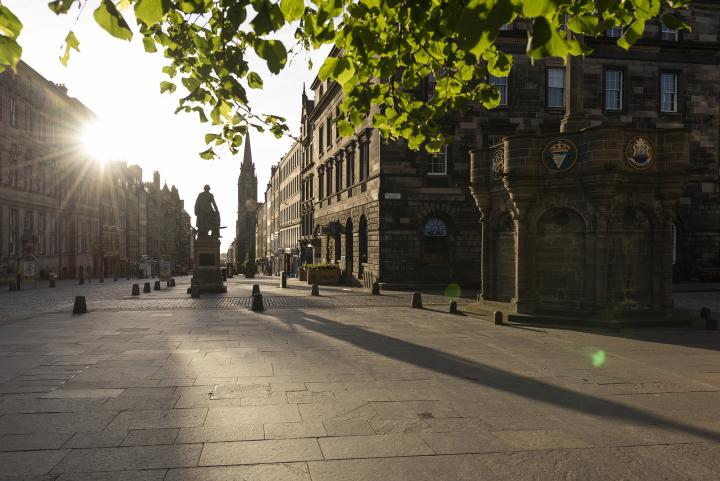 A view down the Royal Mile