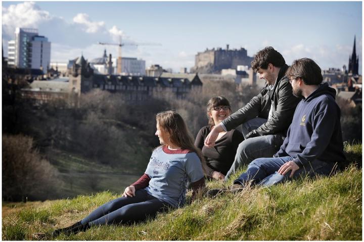 Students on Salisbury Crags