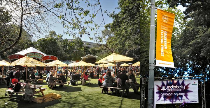 George Square Gardens during the Festival Fringe August 2017 