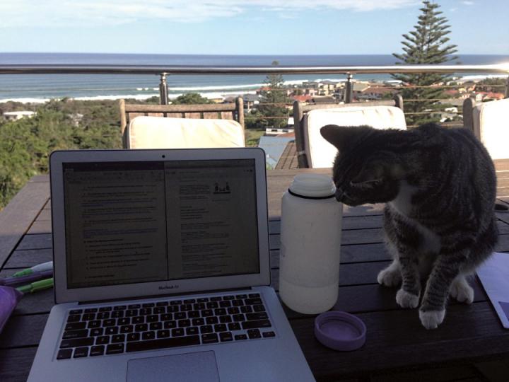 Georgina Dixson's desk view
