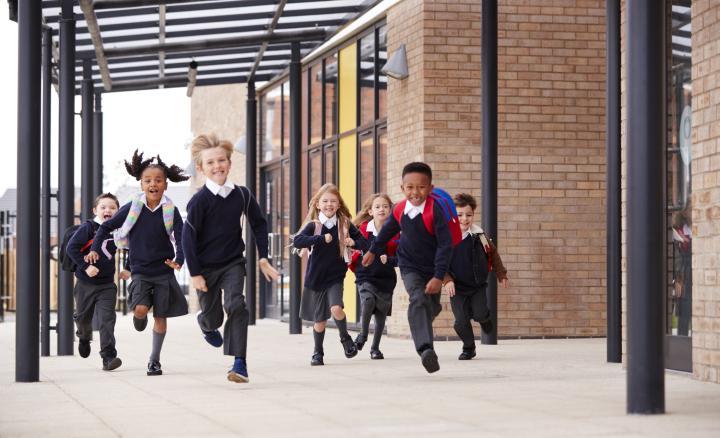 Children running