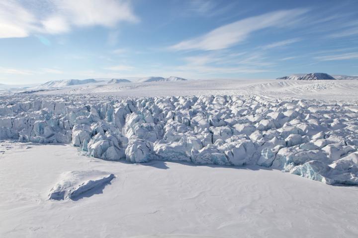 Aerial view of Severnaya Zemlya, Russian Arctic