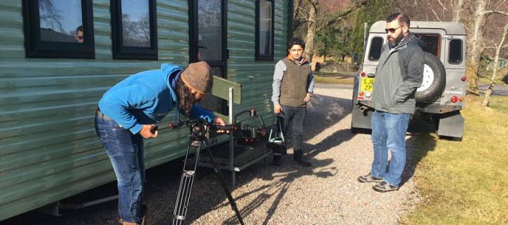 Camera setup for the student expedition documentary Hunting MicroMonsters
