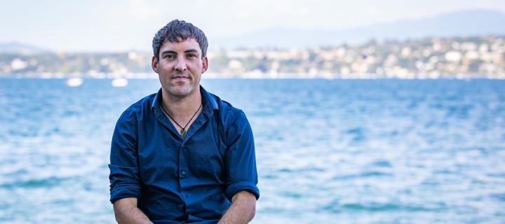James Nikitine by the ocean
