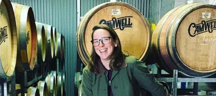 Kendra White in her winery