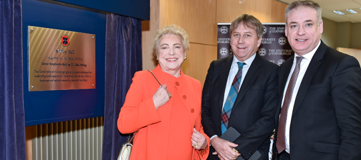 Lecture hall rebrand celebrates donor's support