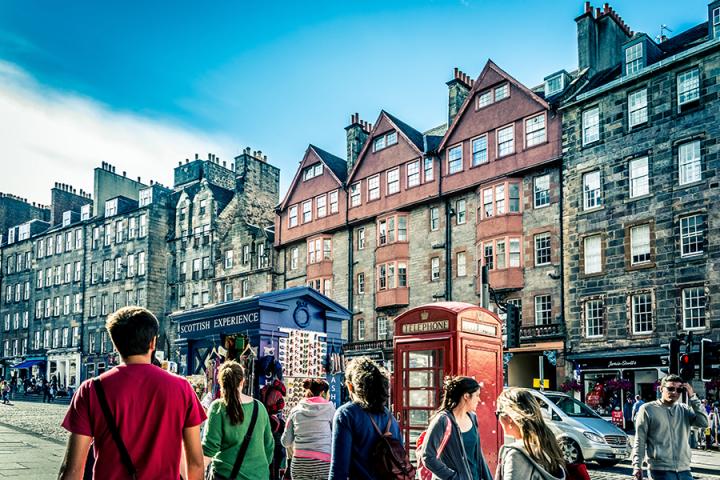 Students on Royal Mile