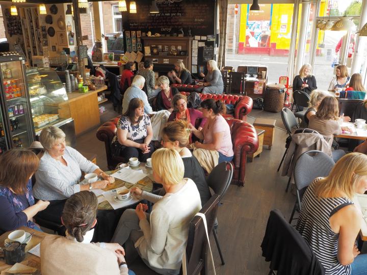 The first Menopause Cafe at Blend Coffee Lounge in Perth June 2017. Photo by Andy Sanwell.