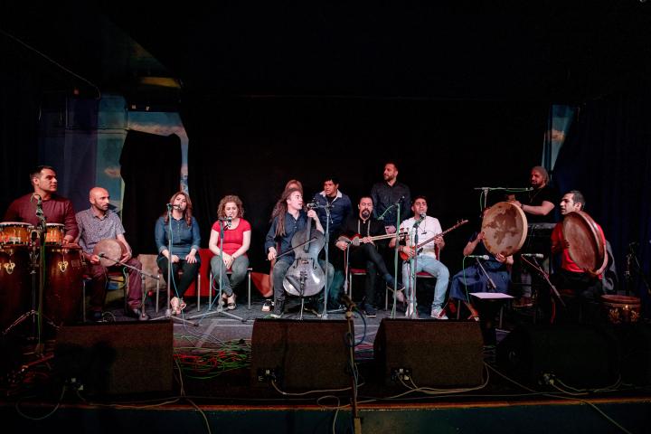 Musicians in Exile performing at the The Grand Ole Opry, Glasgow, 2019