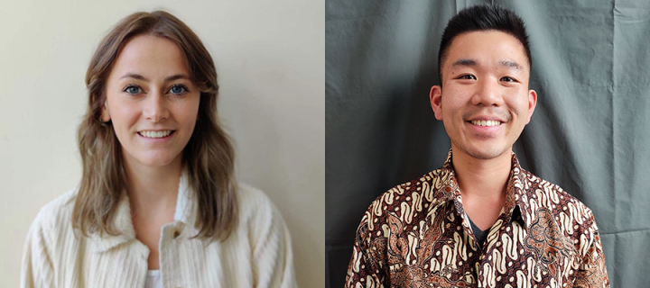 Headshots of Niamh Pinkerton and Nathan Oenardi