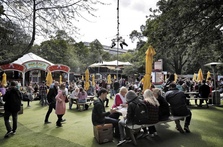George Square Gardens during the Festival Fringe August 2018 