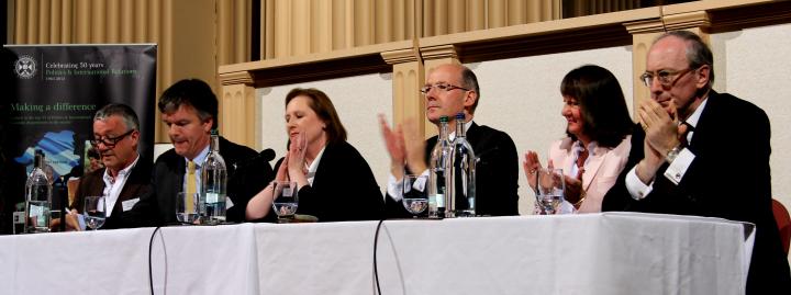 Susan and Allan at the 50th anniversary panel event in 2012.