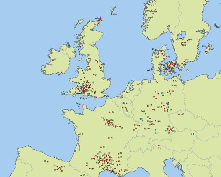 map showing areas of neolithic violence