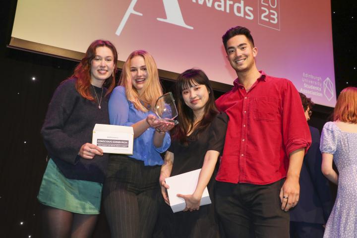 A group of students were presented with prizes at the annual EUSA Student Awards