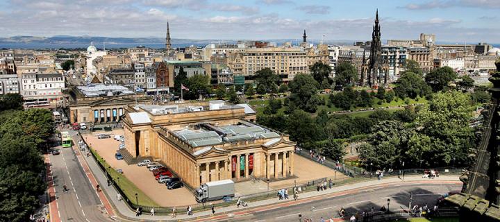 View of the National Gallery from the Mound.