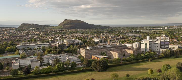 Landscape image from Blackford Hill out to Edinburgh