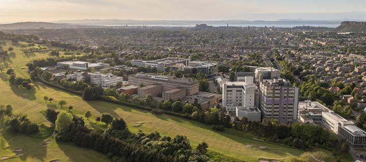 Ariel image of the King's buildings campus