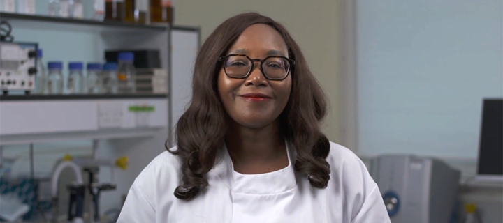 Francisca Mutapi in the lab