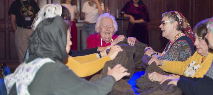 Waulking demonstration during Gaelic Week Edinburgh