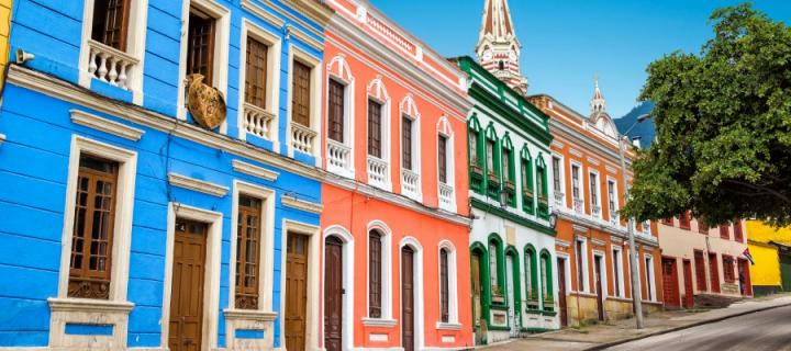 Colourful houses in Colombia