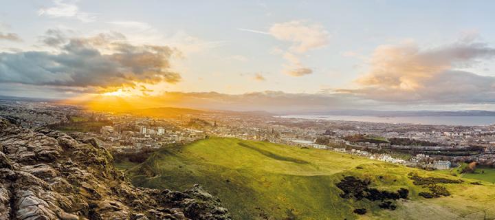 Landscape view of Edinburgh 