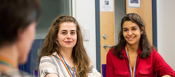 Photo of a group of three women staff or students