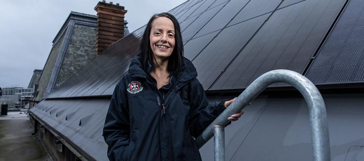 ECA roof solar panels - Estates staff, photographer: Mark K Jackson