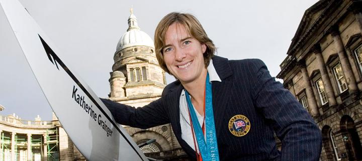 Katherine Grainger in Old College Quad