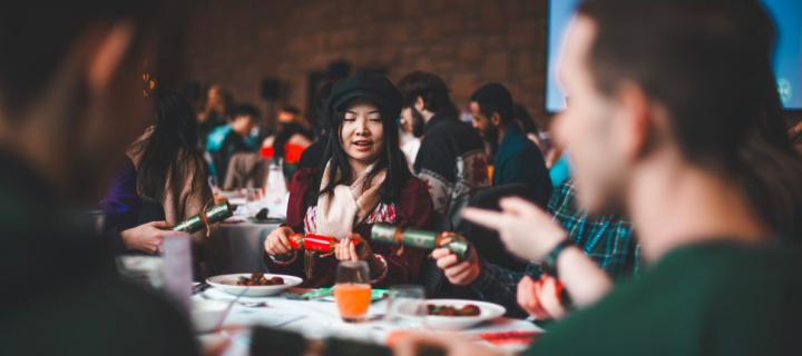 Students attending Festive Lunches