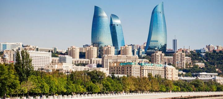 View of Baku city in the sunshine