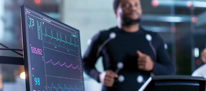 Image of athlete taking part in sport research