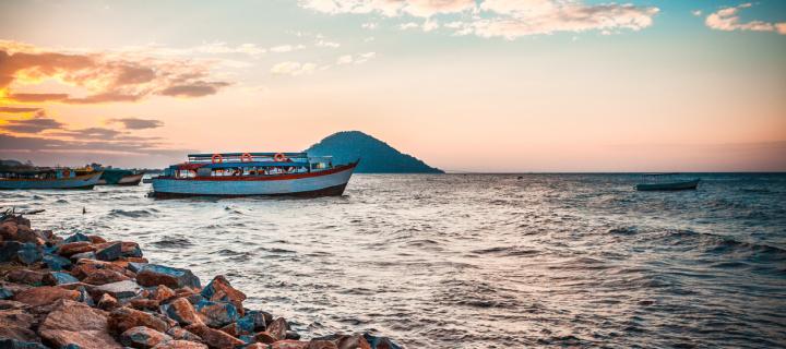 A boat on a lake in Malawi