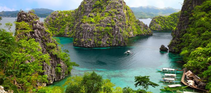 landscape of Coron, Busuanga island, Palawan province, Philippines