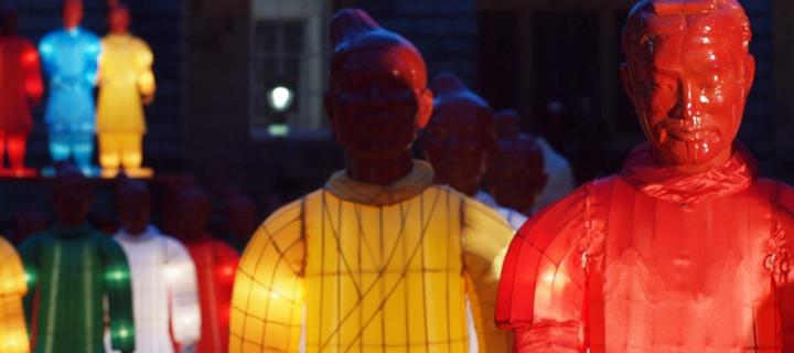 Terracotta Warrior lanterns in Old College