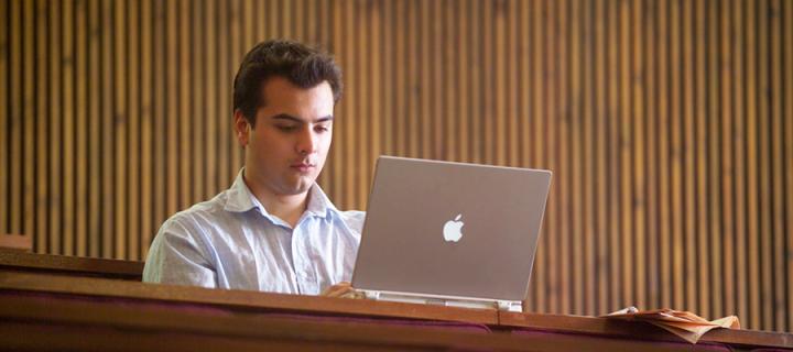 Student in lecture hall