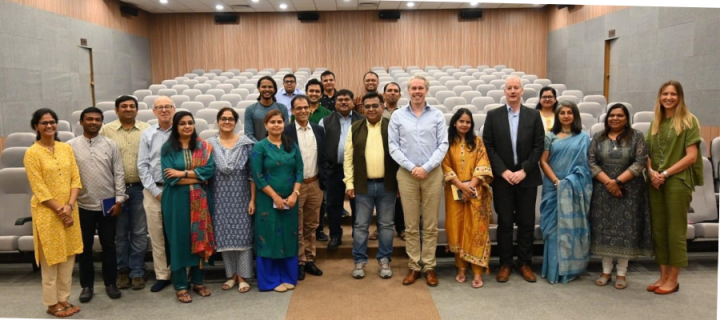 University of Edinburgh colleagues with GBU management and faculty at the GBU campus