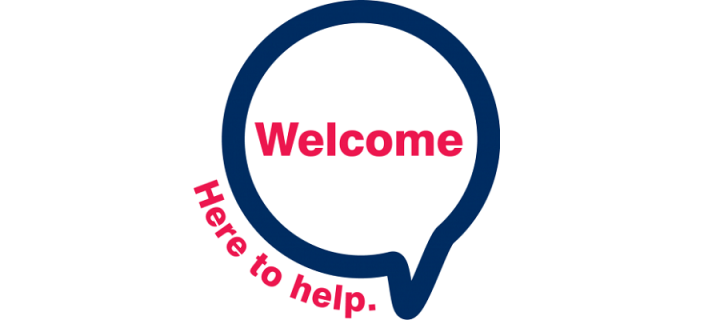 Welcome speech bubble
