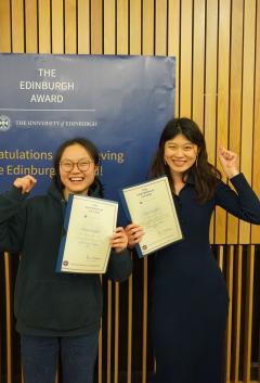 students at the Edinburgh Award ceremony