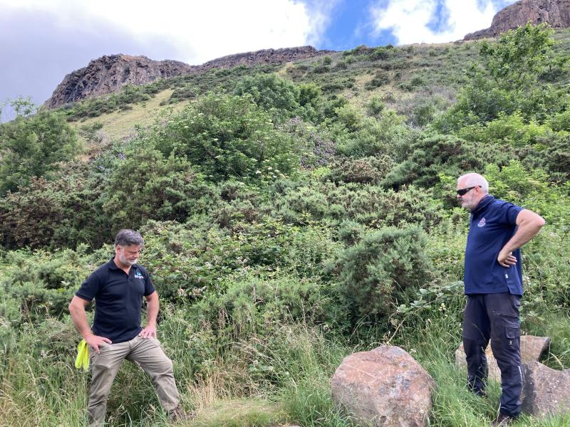 Jonathan Long (The University of Edinburgh) and Stephen Christoforou (Holyrood Park and Palace Gardens)