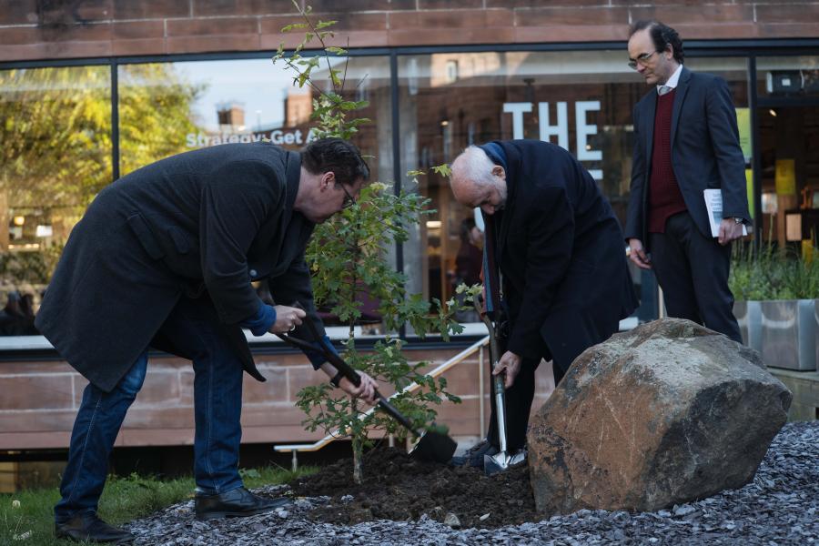 SGA50 Beuys oak planting ceremony, Edinburgh College of Art, 15 October 2021