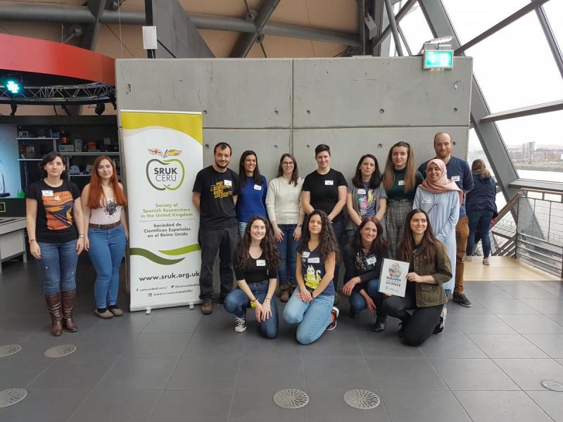 Group photo of the Society of Spanish Researchers in the UK researchers