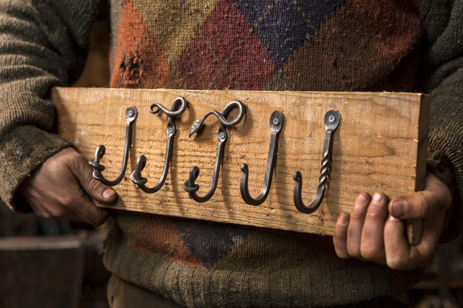 A selection of decorative hooks