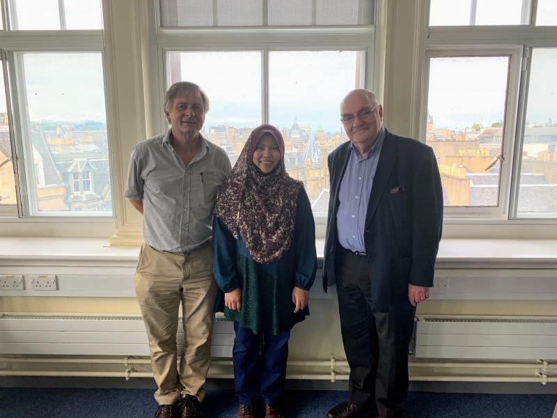 Yusrita with her PhD supervisors Professor Kenneth Boyd and Dr Colin Chandler at the University