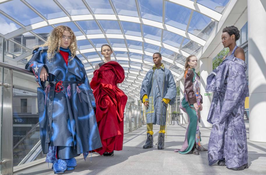 L-R Designs by Phoebe Potter, Lauren Hyde, Helen Protheroe, Cairistiona Fletcher and Irene Chen