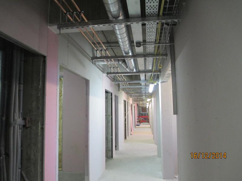 Interior Ashworth 2 level 2, new partitions completed