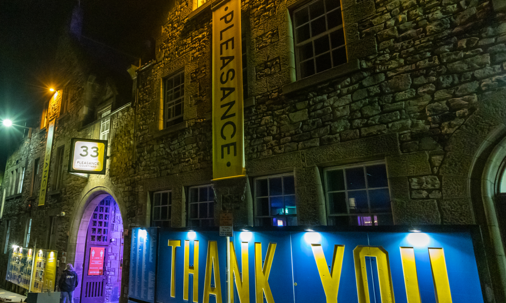 pleasance courtyard during Edinburgh festival